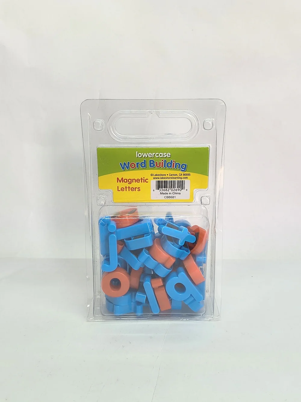 LAKESHORE Lowercase Word Building Magnetic Letters Blue & Orange New LC357